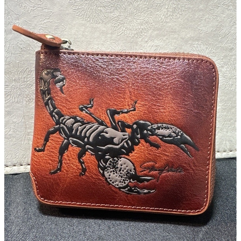 Zipper Wallet  Men'S Leather Wallets Gift with Coin Pocket Extra Capacity